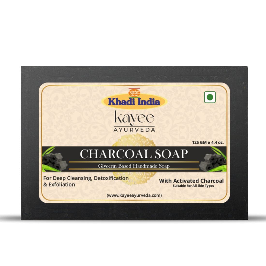 Kayee Ayurveda Khadi Charcoal Soap 125gm