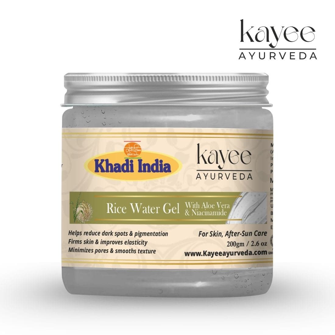 Kayee Ayurveda Khadi Rice Water Gel 200ml