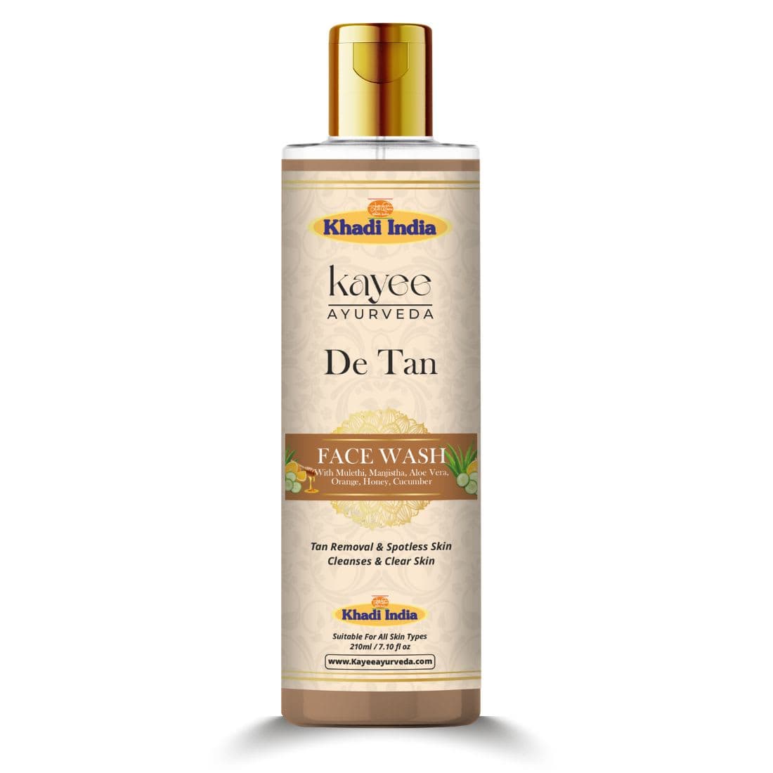 Kayee Ayurveda Khadi De Tan Face Wash 210ml