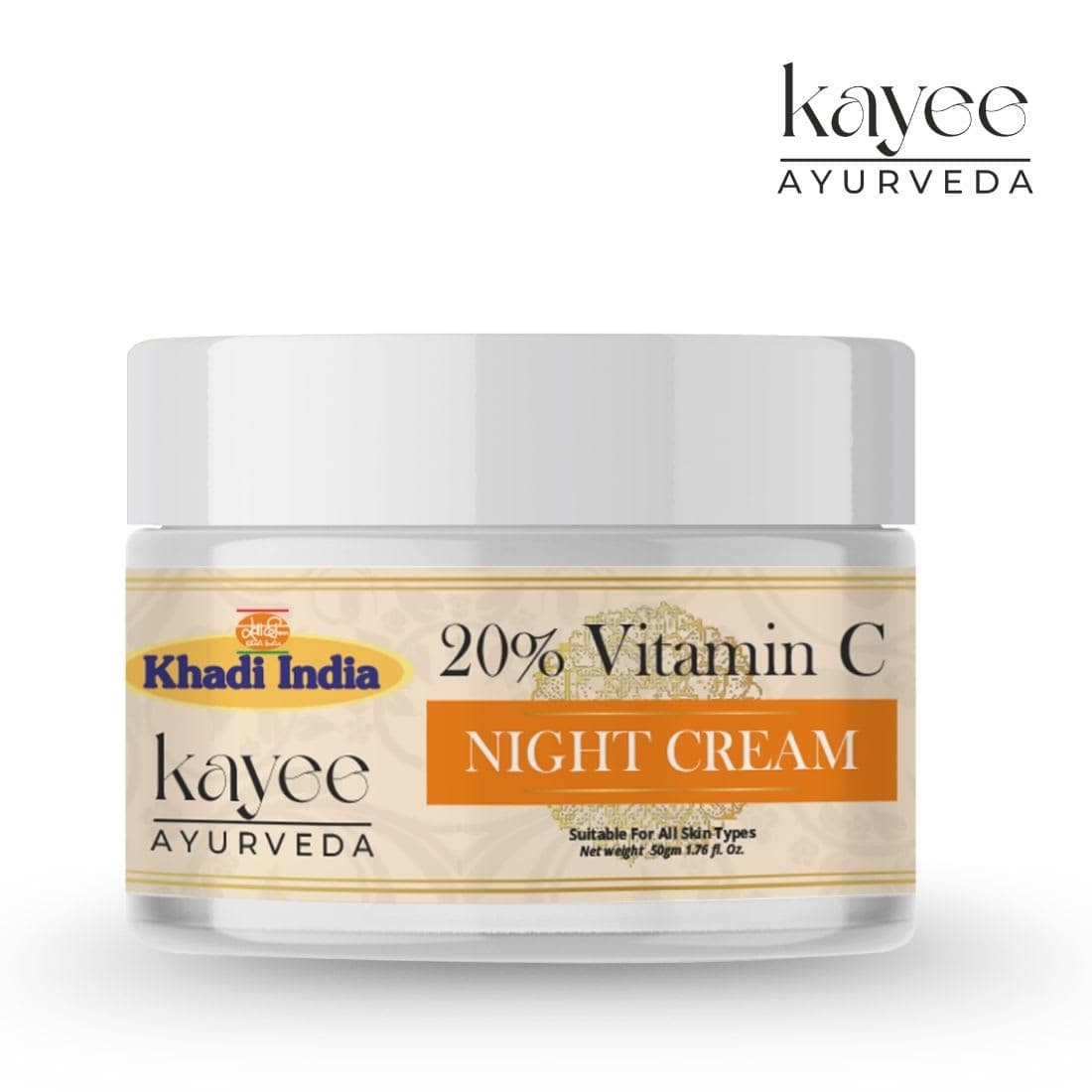 Kayee Ayurveda Khadi 20% Vitamin C Night Cream' Cream 50ml