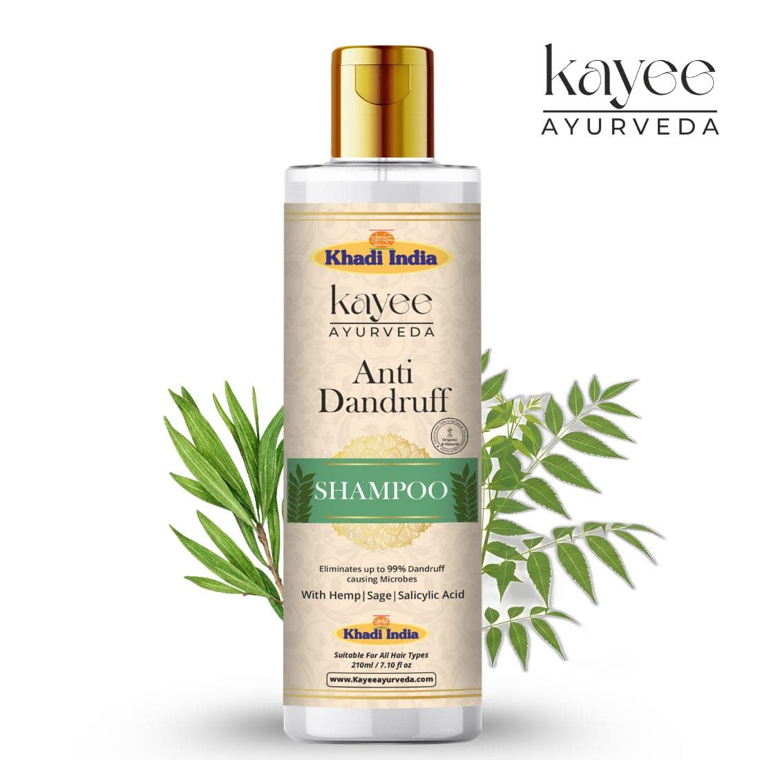 Kayee Ayurveda Khadi Anti Dandruff Shampoo 210ml