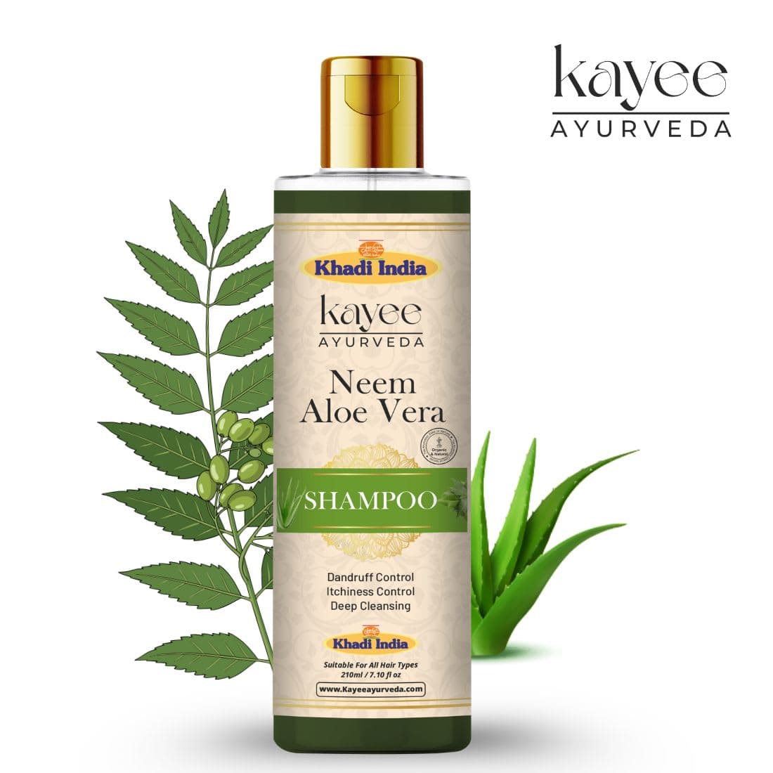Kayee Ayurveda Khadi Neem Aloe Vera Shampoo 210ml