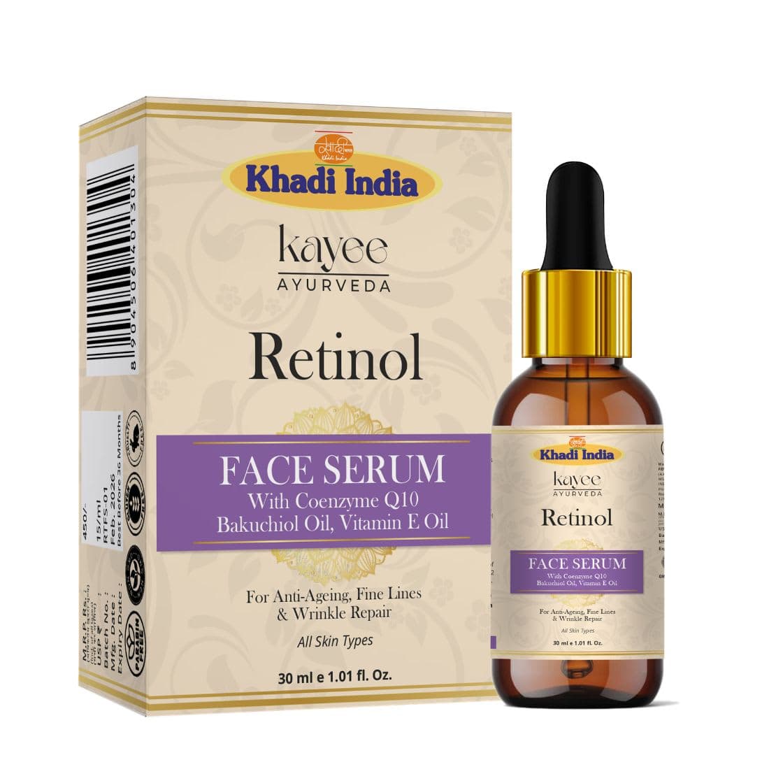 Kayee Ayurveda Khadi Retinol Face Serum 30ml