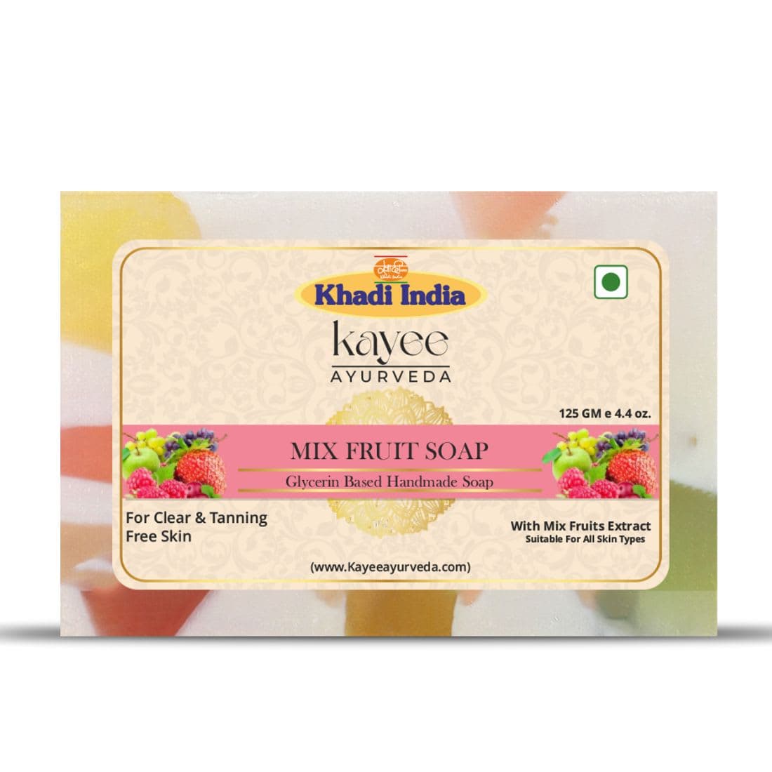 Kayee Ayurveda Khadi Mix Fruit Soap 125gm