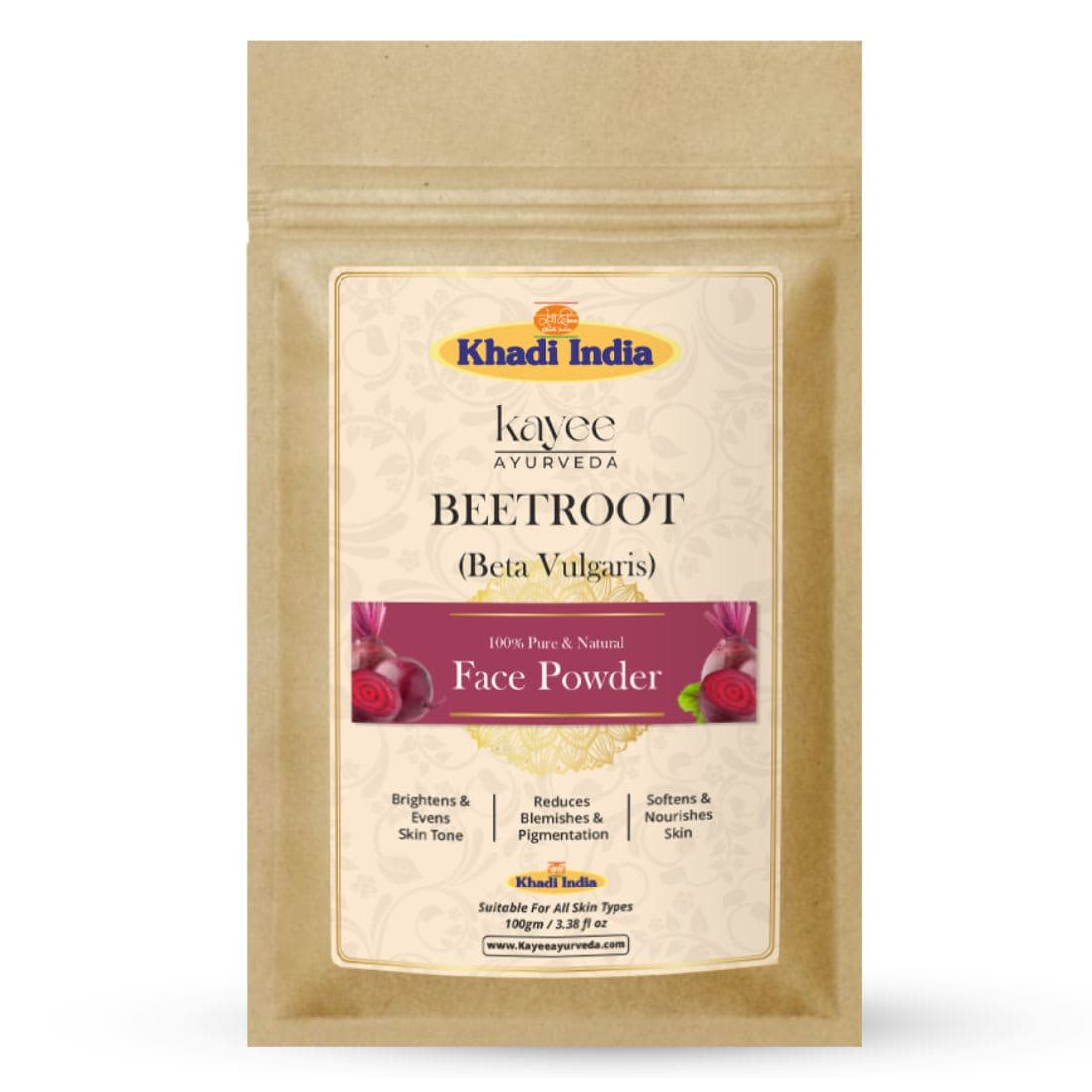 Kayee Ayurveda Khadi Beetroot Face Powder 100gm