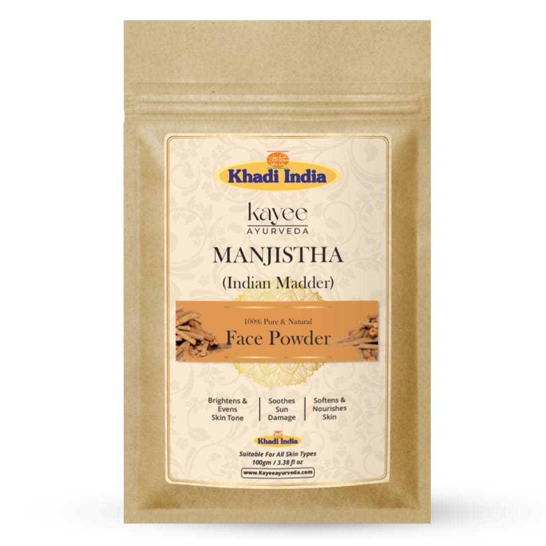 Kayee Ayurveda Khadi Manjistha Face Powder 100gm