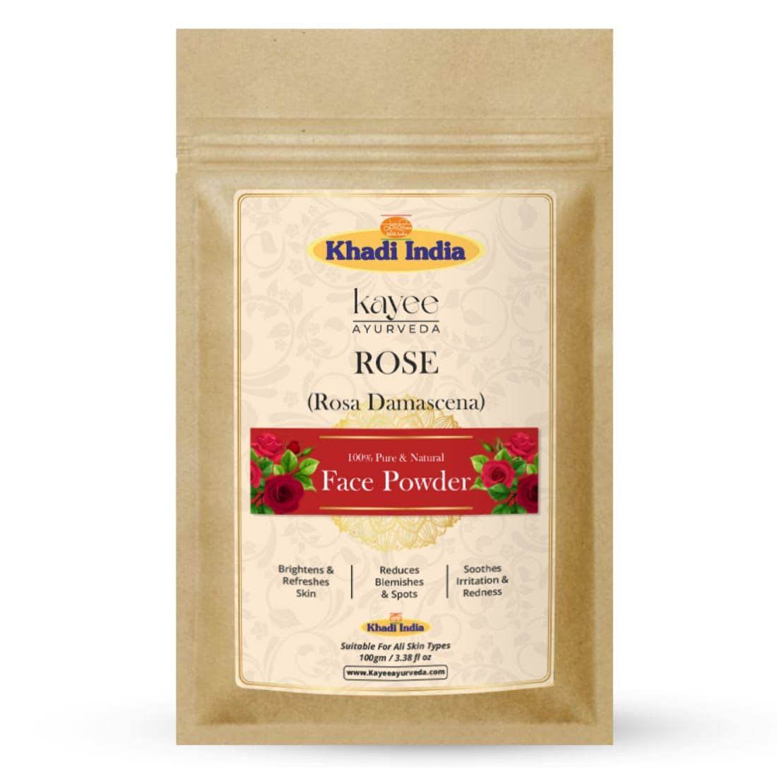 Kayee Ayurveda Khadi Rose Face Powder 100gm