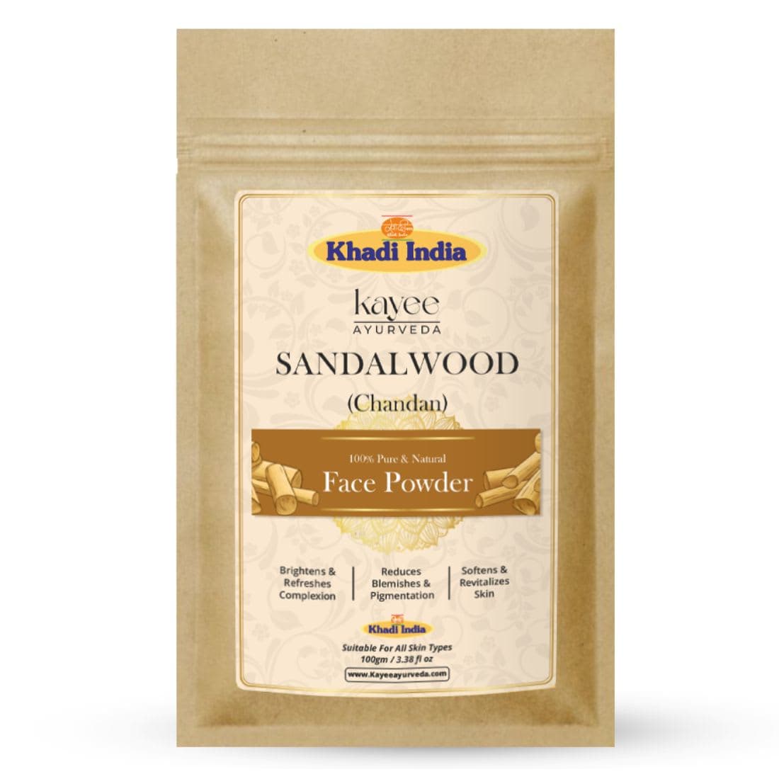 Kayee Ayurveda Khadi Sandalwood Face Powder 100gm