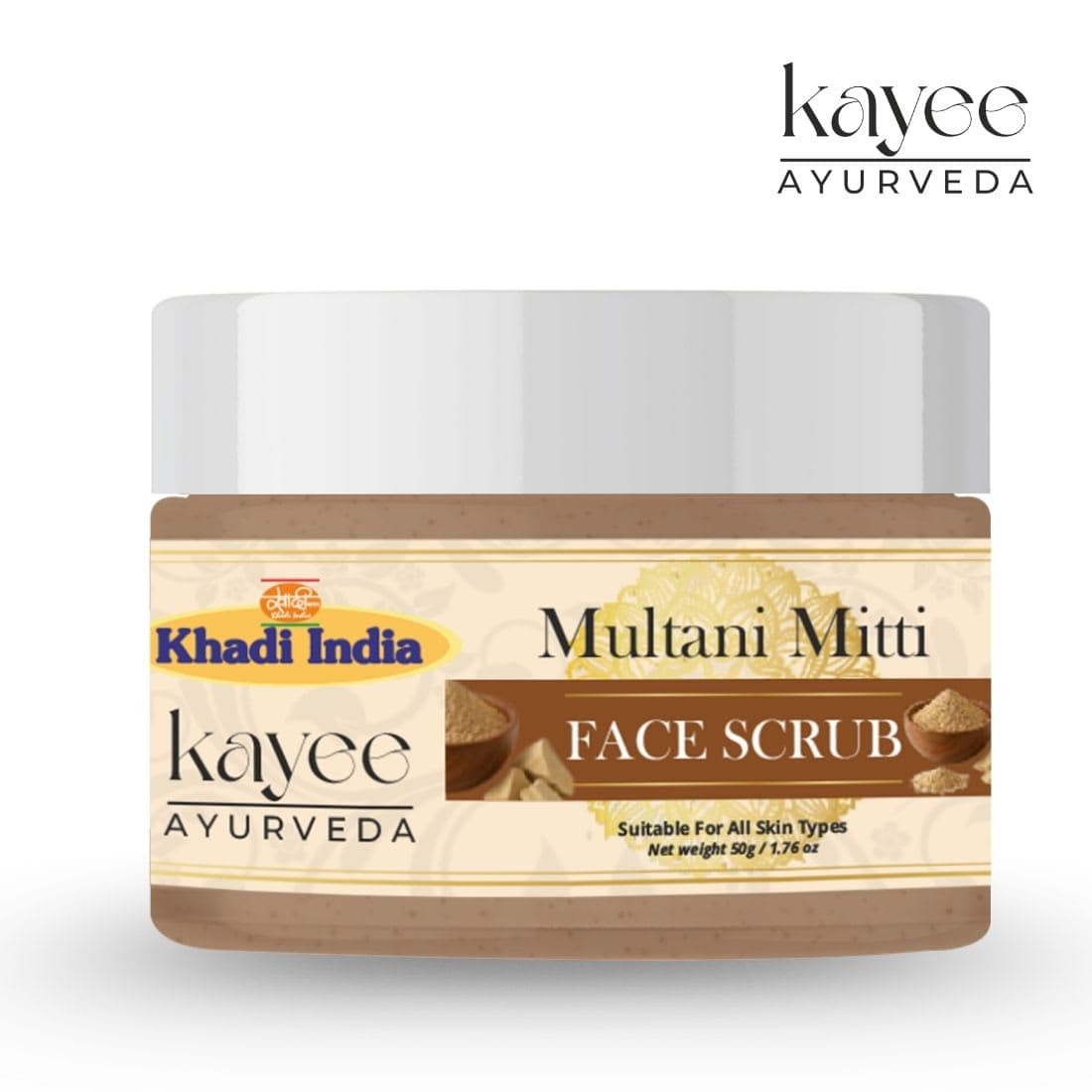 Kayee Ayurveda Khadi Multani Mitti 100 GM Scrub 100gm