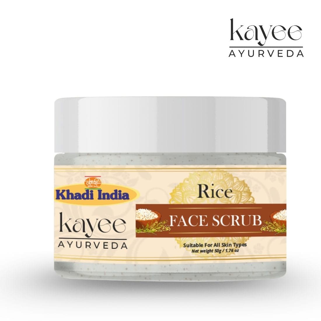 Kayee Ayurveda Khadi Rice Water 100 GM Scrub 100gm