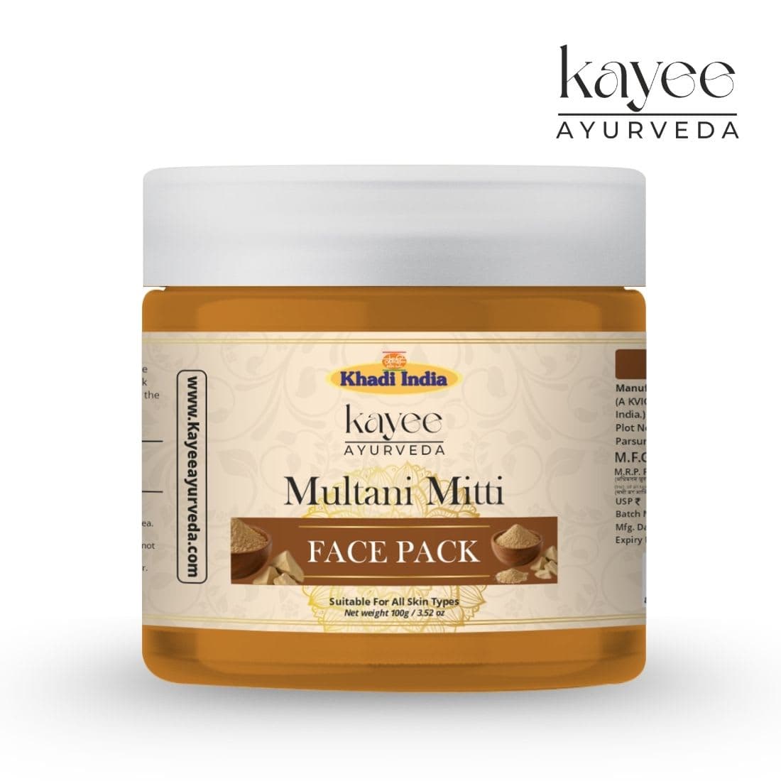 Kayee Ayurveda Khadi Multani Mitti 50 GM Face Pack 50gm