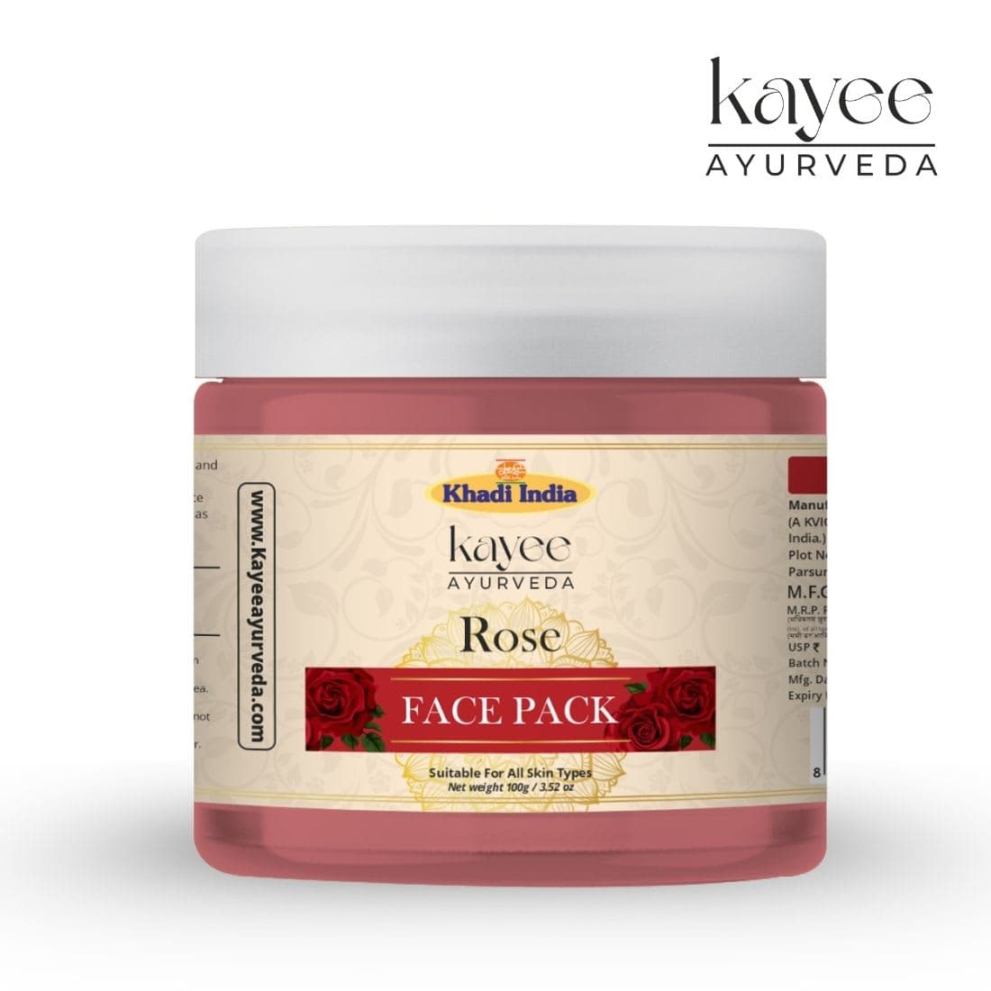 Kayee Ayurveda Khadi Rose & Apricot 50 GM Face Pack 50gm