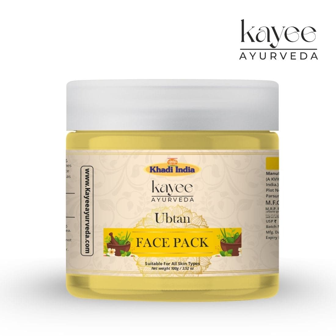 Kayee Ayurveda Khadi Ubtan 100 GM Face Pack 100gm